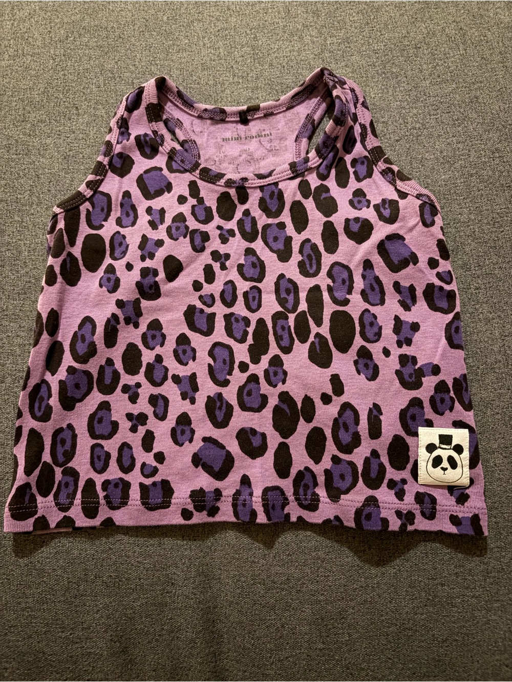 Mini Rodini Purple Leopard Print Tank Top
